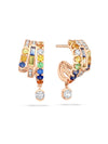 The National Gallery Play of Light Rose Gold Multi-Gem Earrings