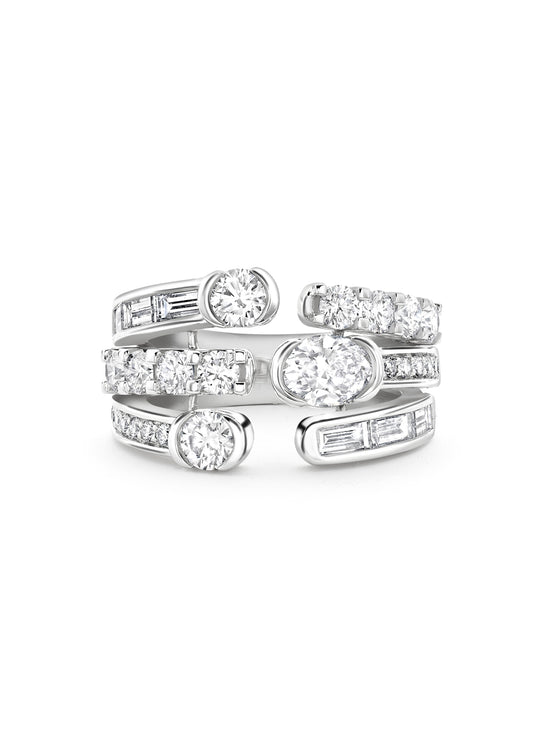 The National Gallery Play of Light Platinum Diamond Ring