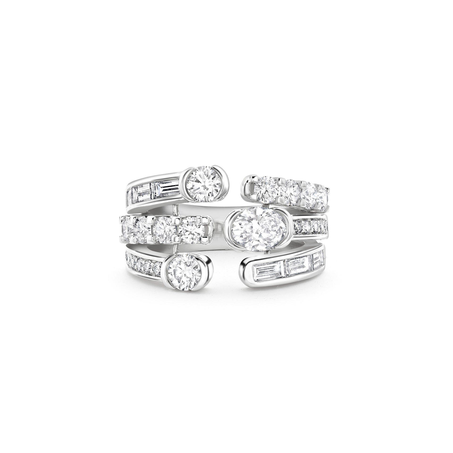 Play of Light Platinum Diamond Ring