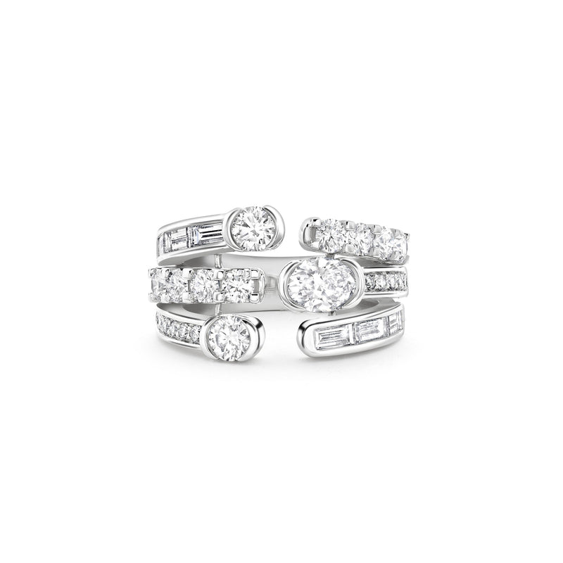 Play of Light Platinum Diamond Ring