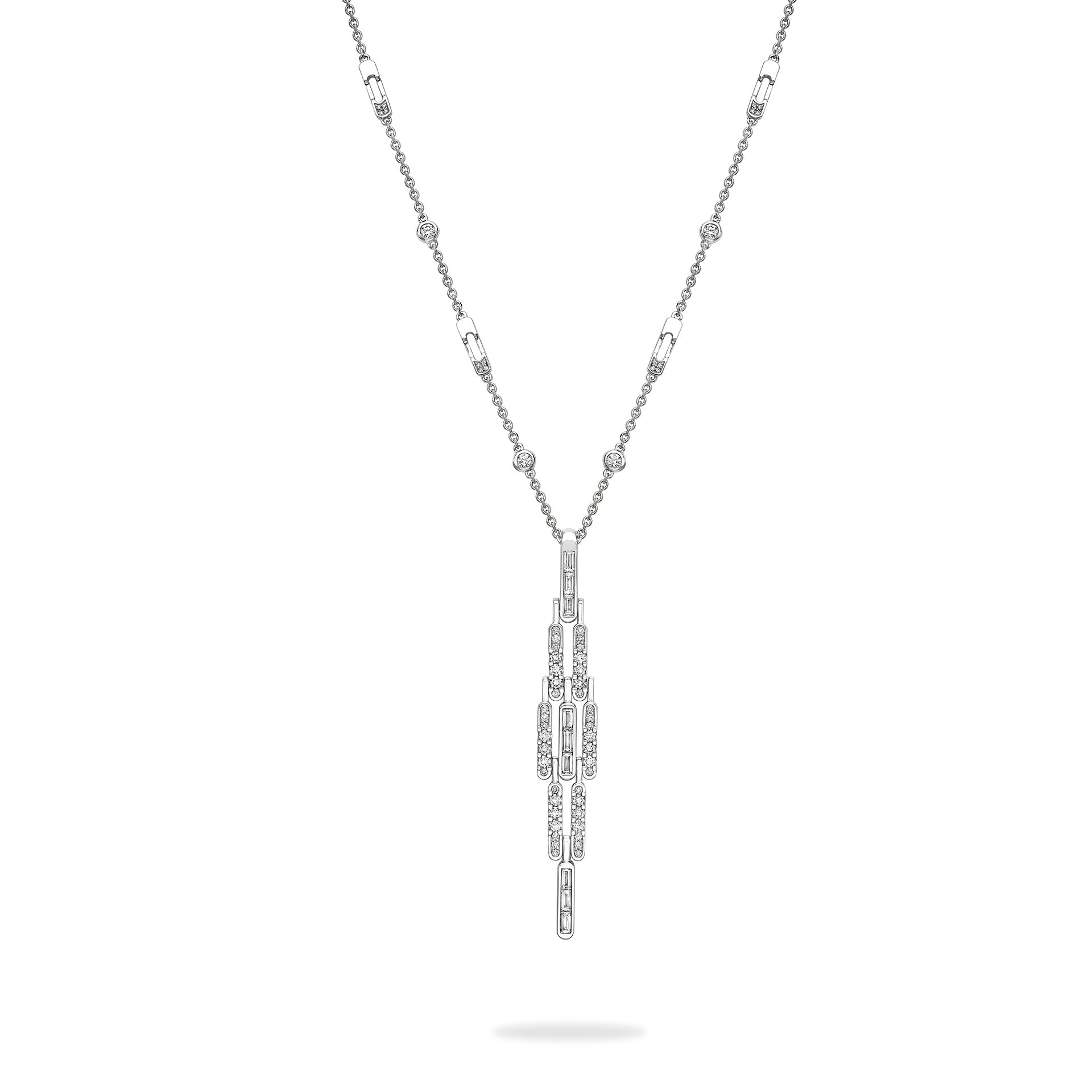 Play of Light Platinum Diamond Pendant
