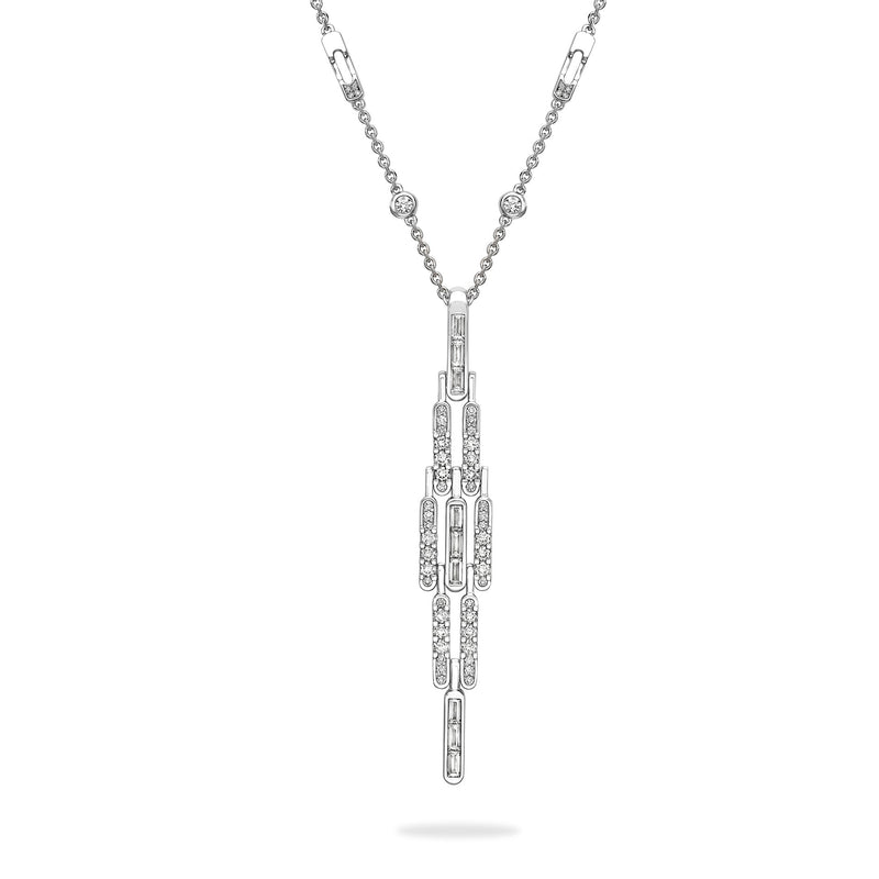 Play of Light Platinum Diamond Pendant
