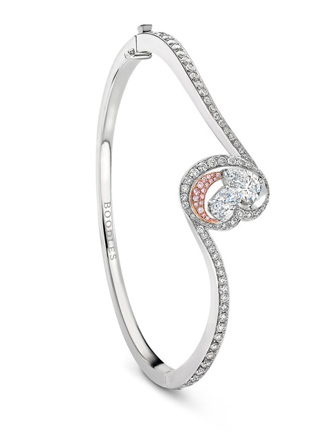 The National Gallery Motherhood Platinum Pink Diamond Bangle