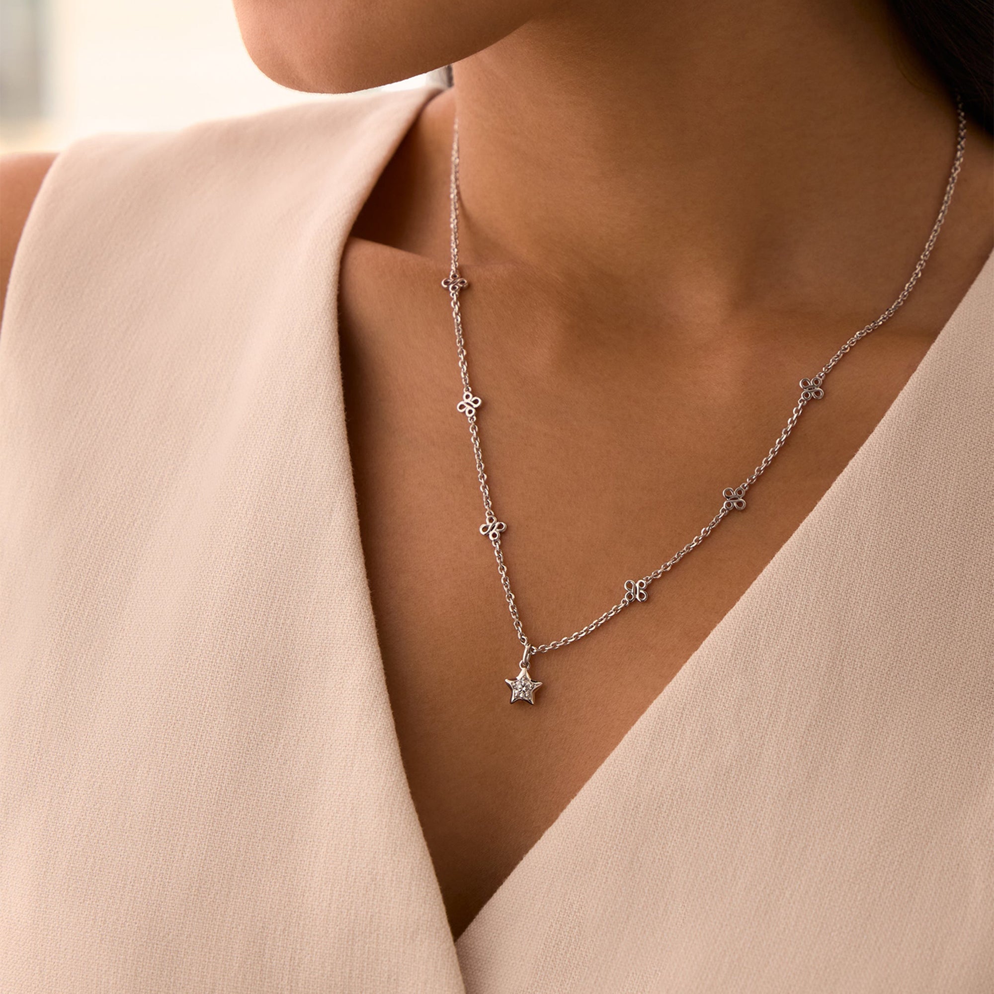 Beach Star Diamond Platinum Pendant