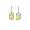 Fifth Avenue Orange Diamond Platinum Earrings