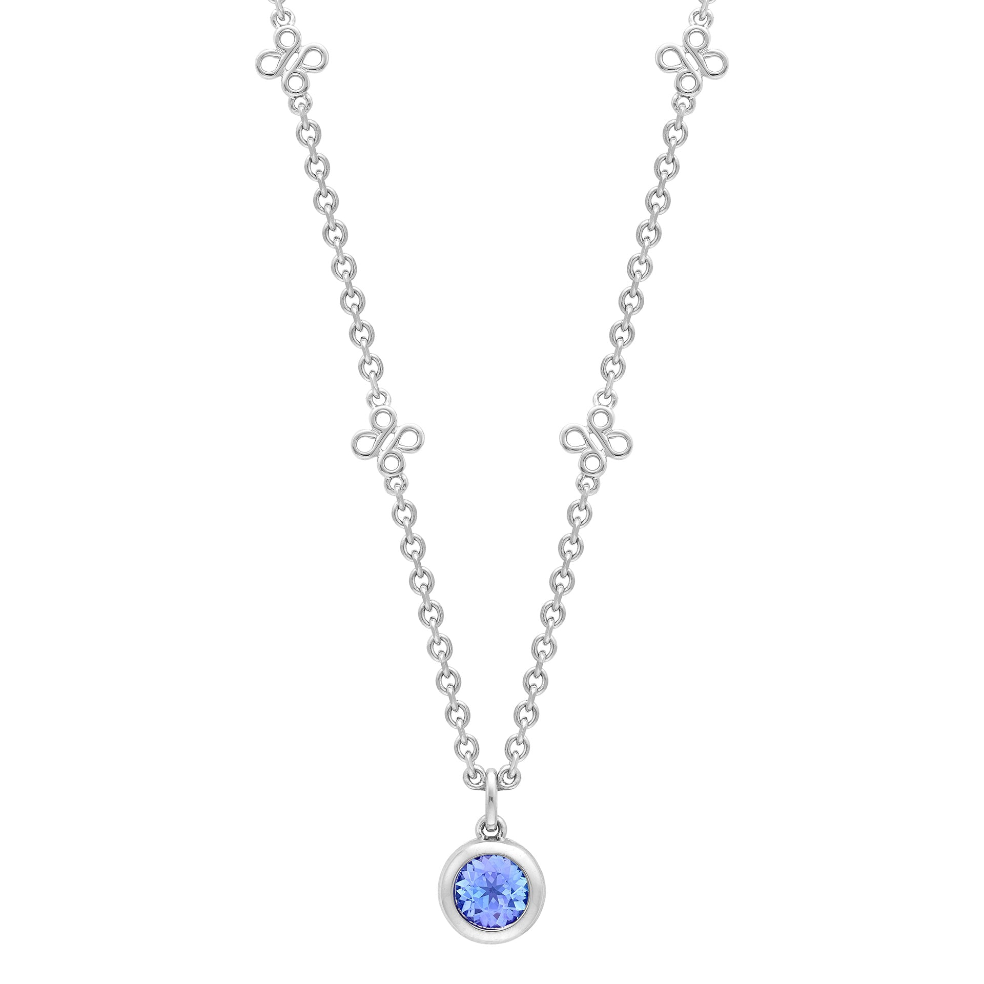 Beach Tanzanite Platinum Pendant