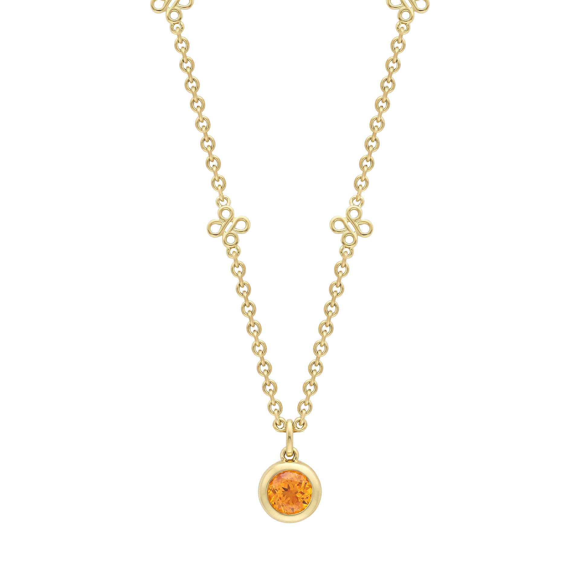 Beach Mandarin Garnet Yellow Gold Pendant | Boodles