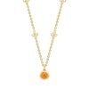 Beach Mandarin Garnet Yellow Gold Pendant