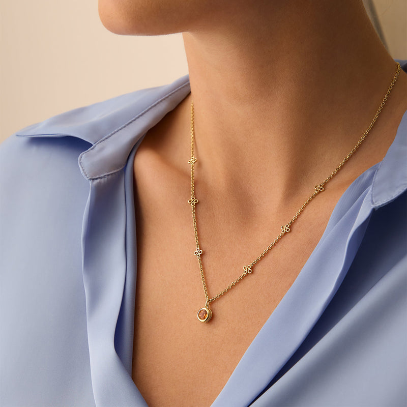 Beach Mandarin Garnet Yellow Gold Pendant | Boodles