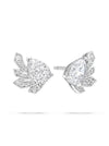 Peace of Mined Pear Diamond Platinum Earrings