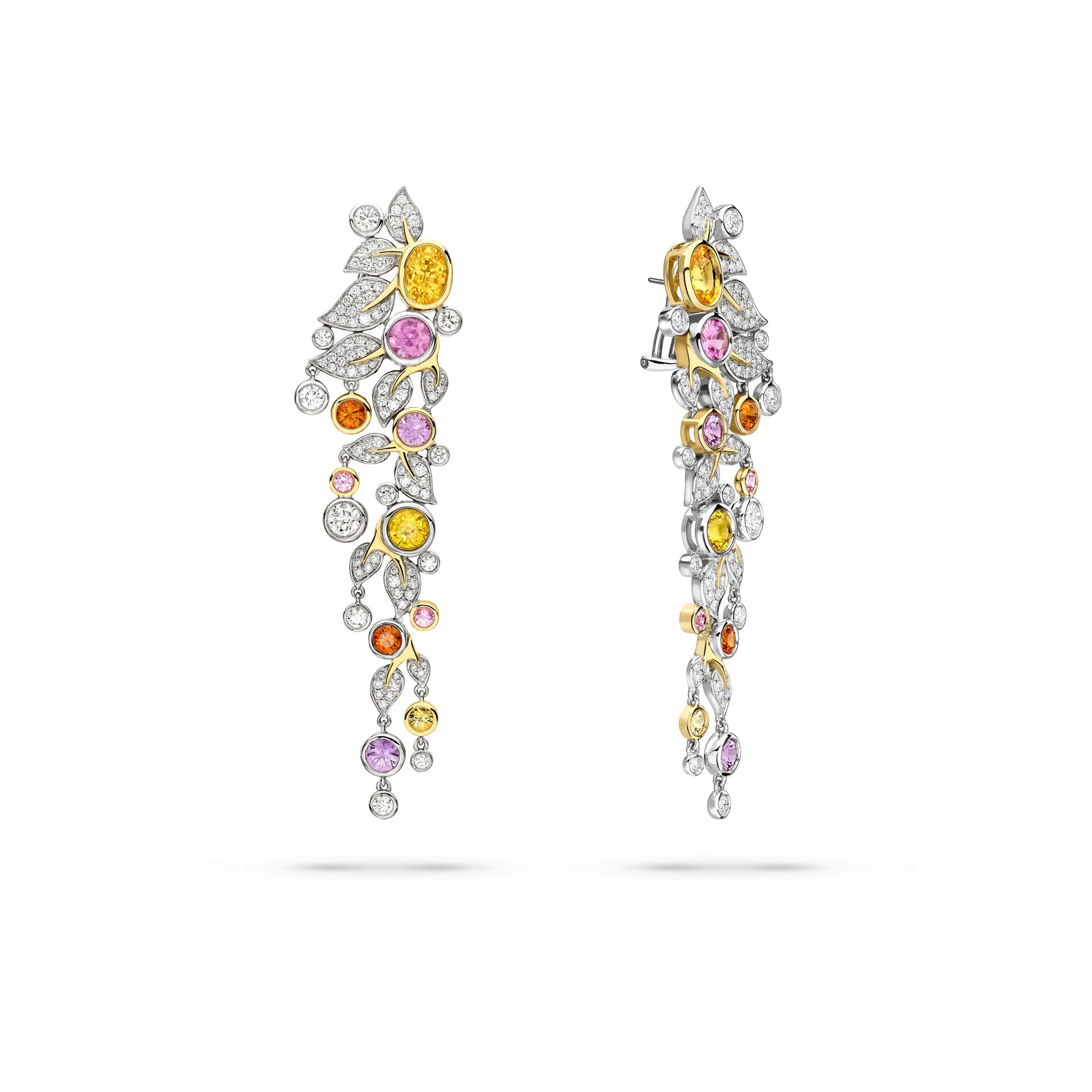 Secret Garden Verdure Sapphire and Diamond Earrings