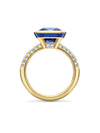 Florentine Dolce Vita Cushion Tanzanite Yellow Gold Ring