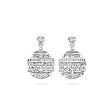 The National Gallery Play of Light Platinum Earrings