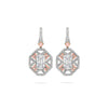 Fifth Avenue Platinum and Rose Gold Earrings