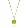 Florentine Dolce Vita Cushion Peridot Yellow Gold Pendant