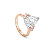 Classic Pear Diamond and Pink Diamond Rose Gold Ring