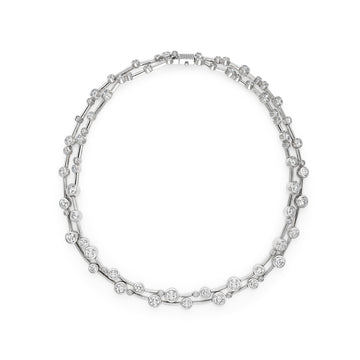 Raindance Large Two-Row Platinum Diamond Necklace