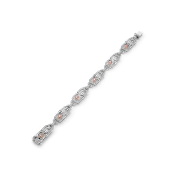 Secret Garden New Beginnings Pink and White Diamond Bracelet