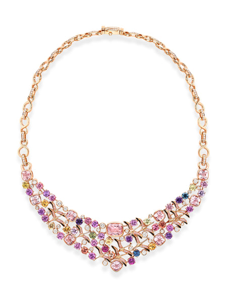 Africa Lake Nakuru Flamingo Morganite Rose Gold Necklace