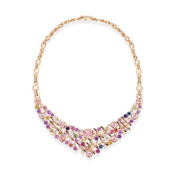 Africa Lake Nakuru Flamingo Morganite Rose Gold Necklace