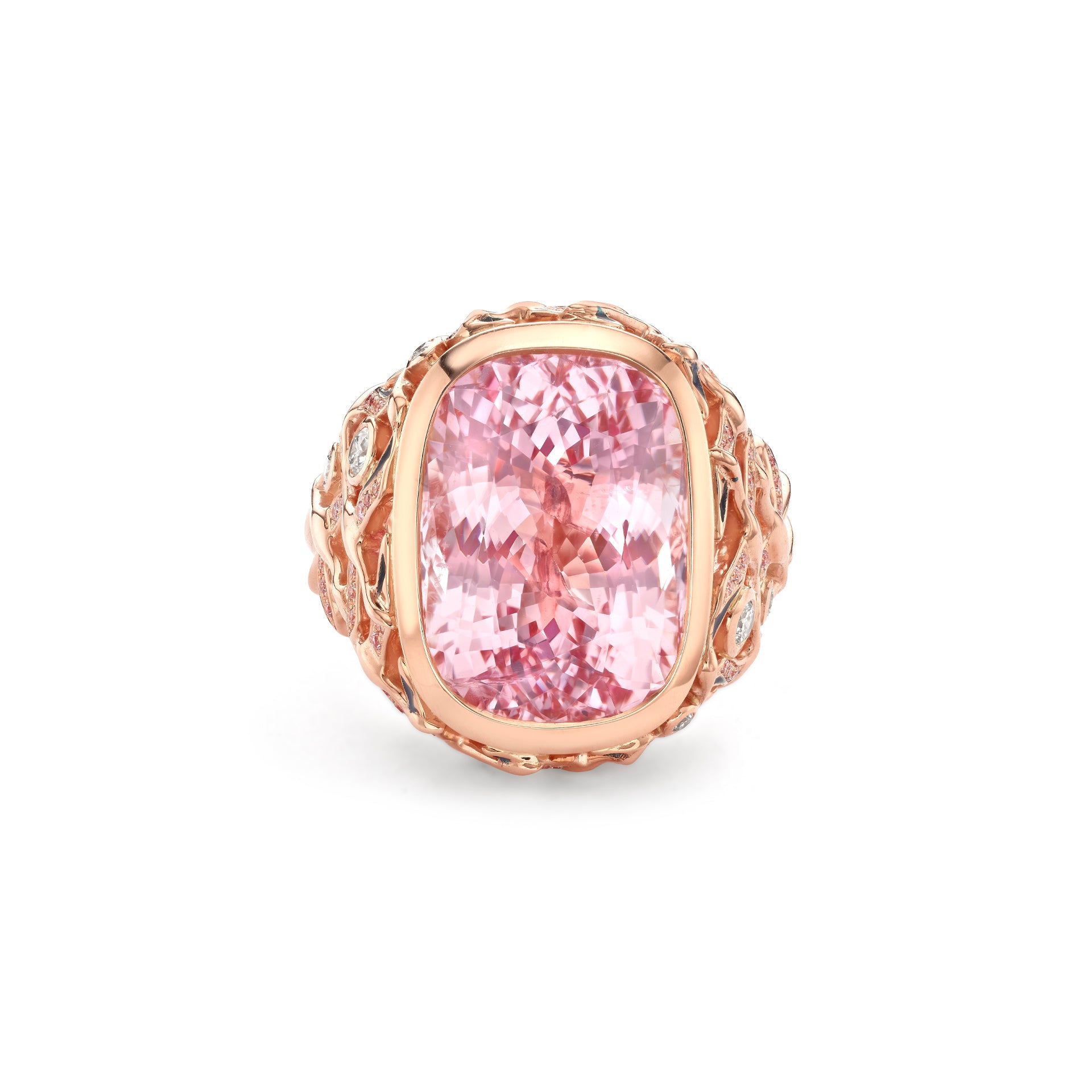 Africa Flamingo Lake Nakuru Morganite Rose Gold Ring