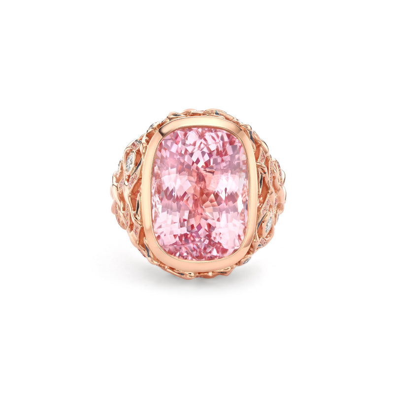 Africa Flamingo Lake Nakuru Morganite Rose Gold Ring