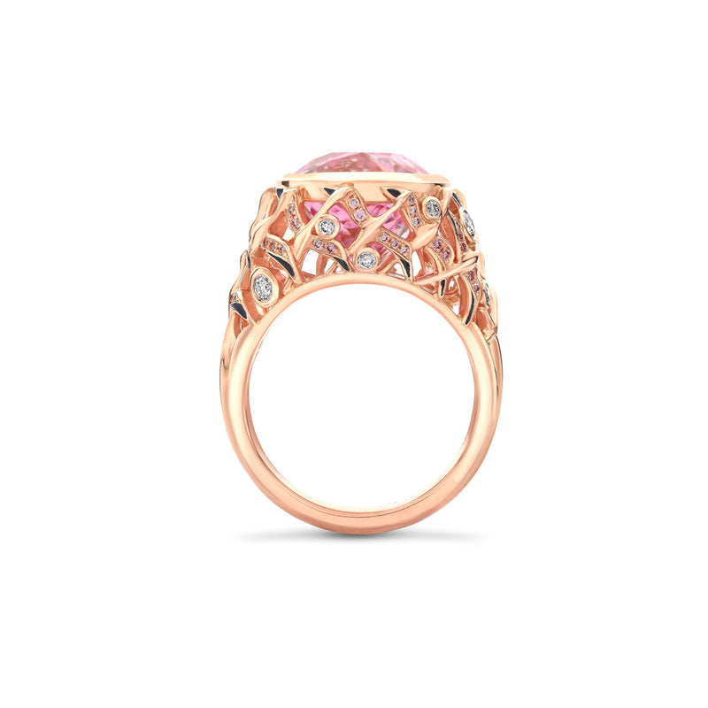 Africa Flamingo Lake Nakuru Morganite Rose Gold Ring