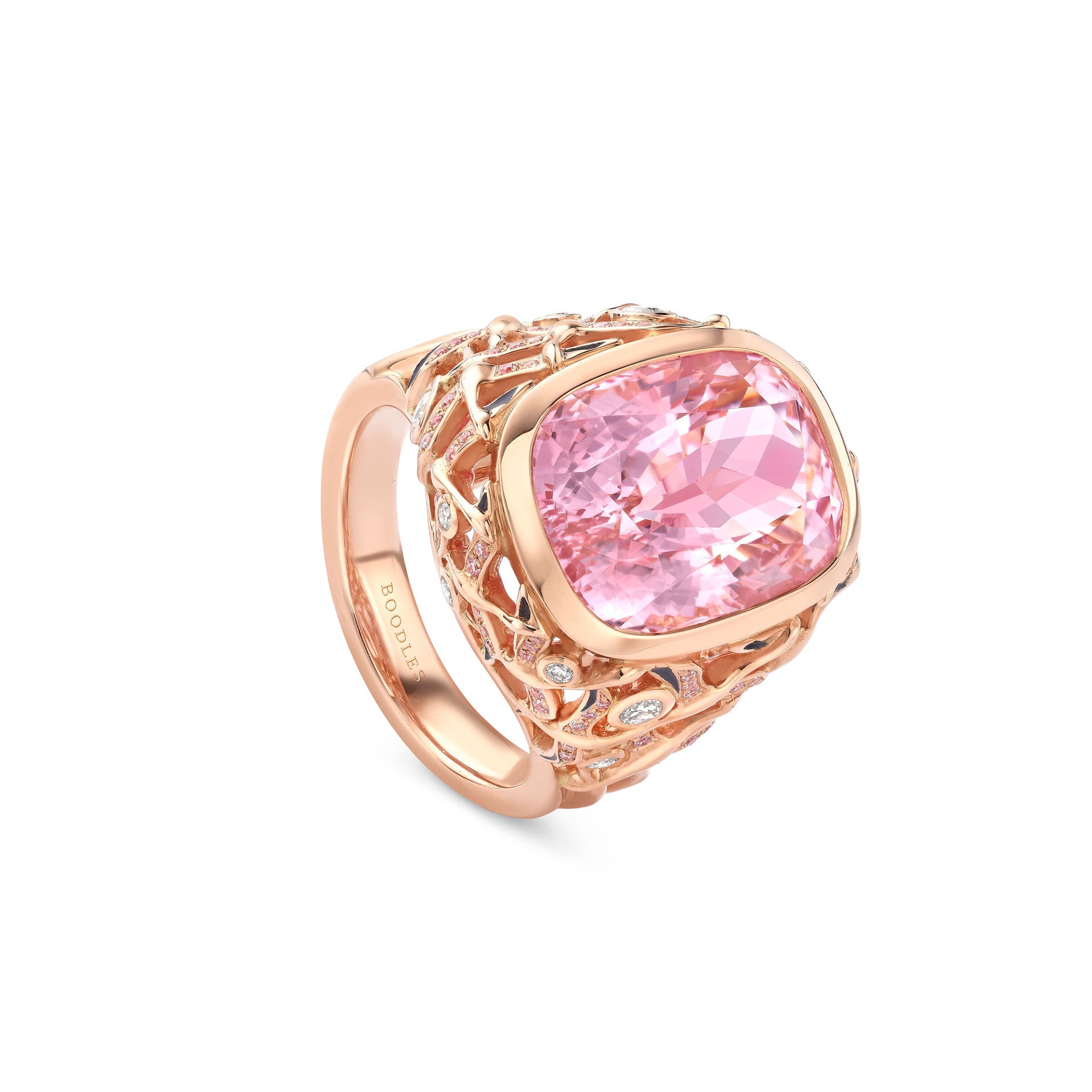 Africa Flamingo Lake Nakuru Morganite Rose Gold Ring