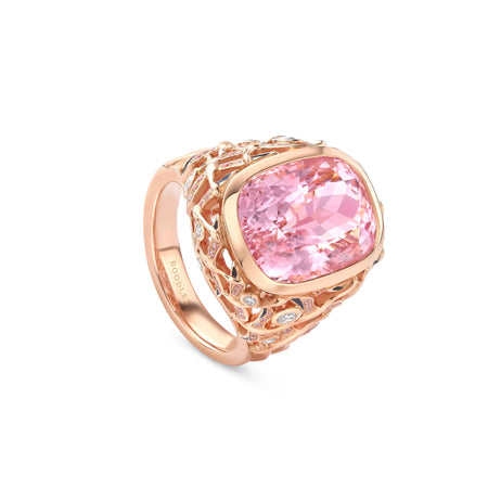 Africa Flamingo Lake Nakuru Morganite Rose Gold Ring