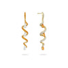 Africa Gazelle Garnet Yellow Gold Earrings