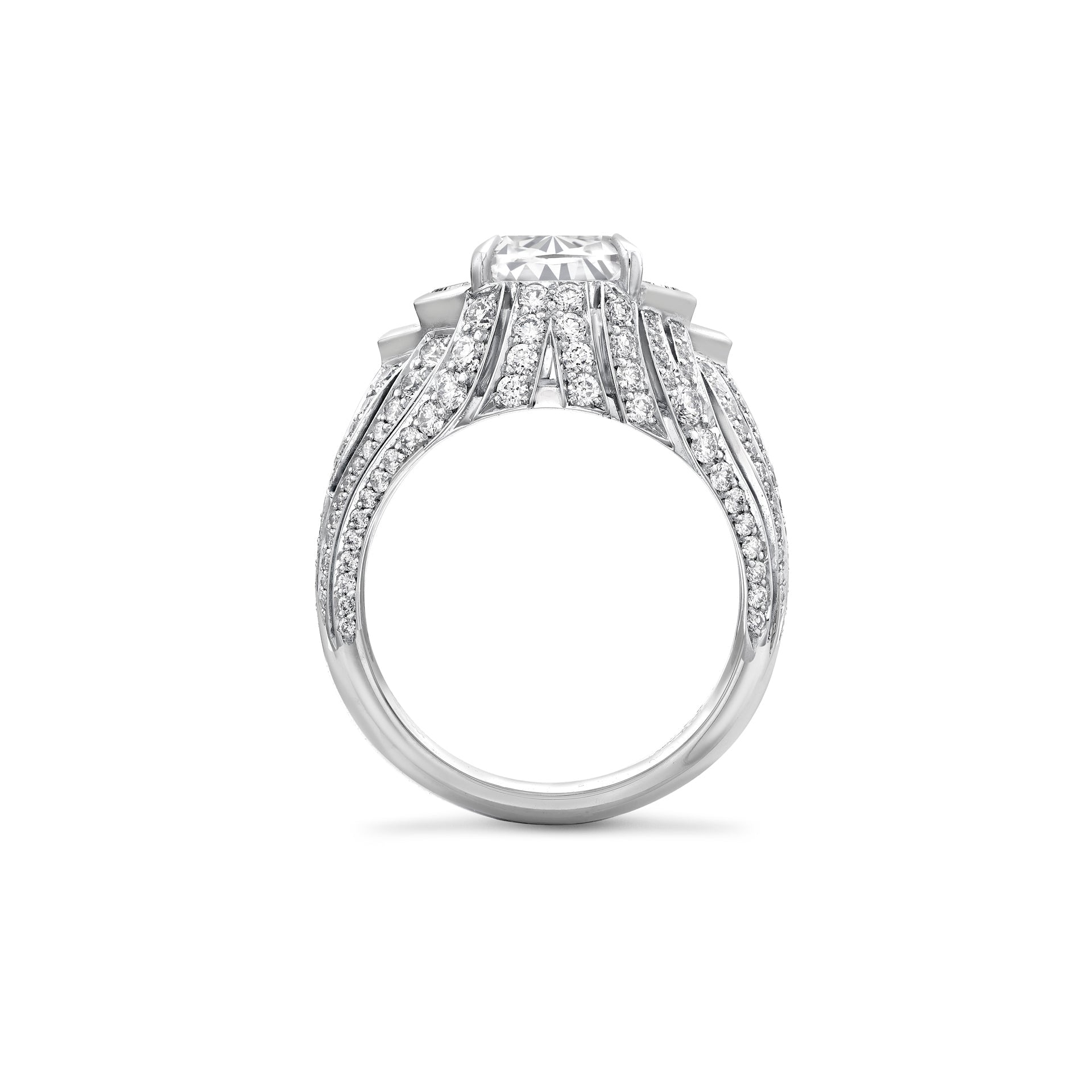 Africa Victoria Falls Platinum Ashoka Diamond Ring