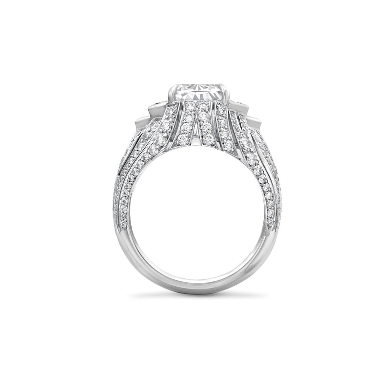 Africa Victoria Falls Platinum Ashoka Diamond Ring