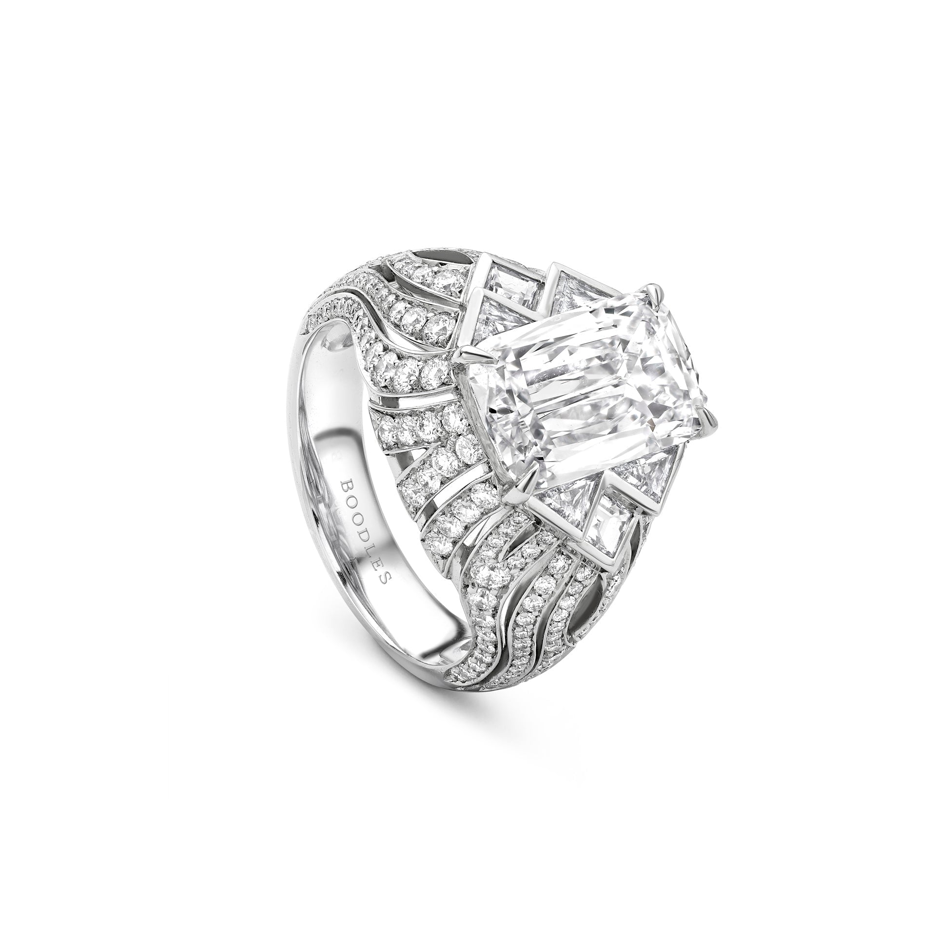 Africa Victoria Falls Platinum Ashoka Diamond Ring
