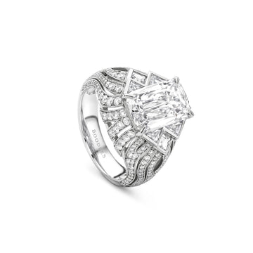 Africa Victoria Falls Platinum Ashoka Diamond Ring