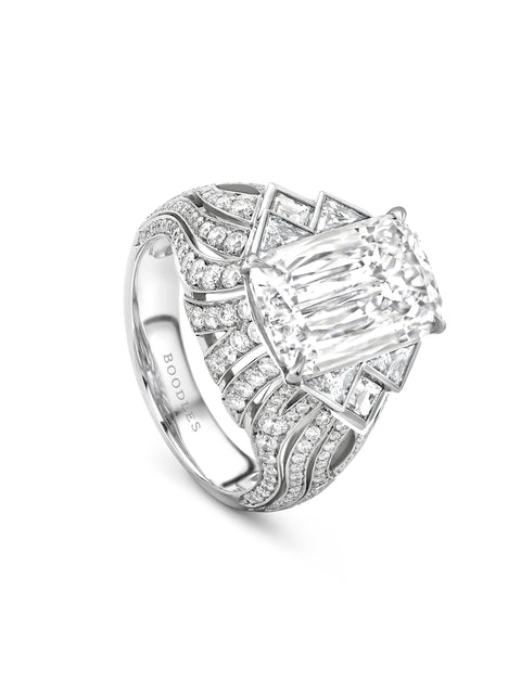 Africa Victoria Falls Ashoka Diamond Platinum Ring