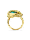 Africa Green Mamba Black Opal Yellow Gold Ring