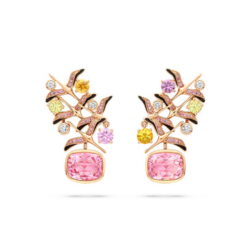 Africa Flamingo Lake Nakuru Morganite Rose Gold Earrings