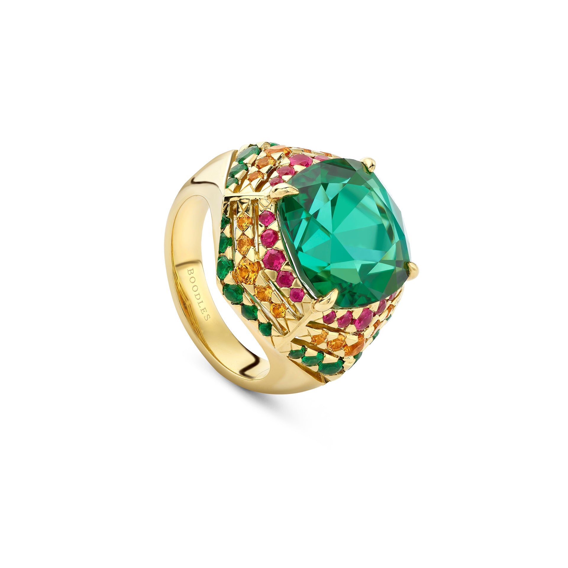 Africa Maasai Mara Green Tourmaline Yellow Gold Ring