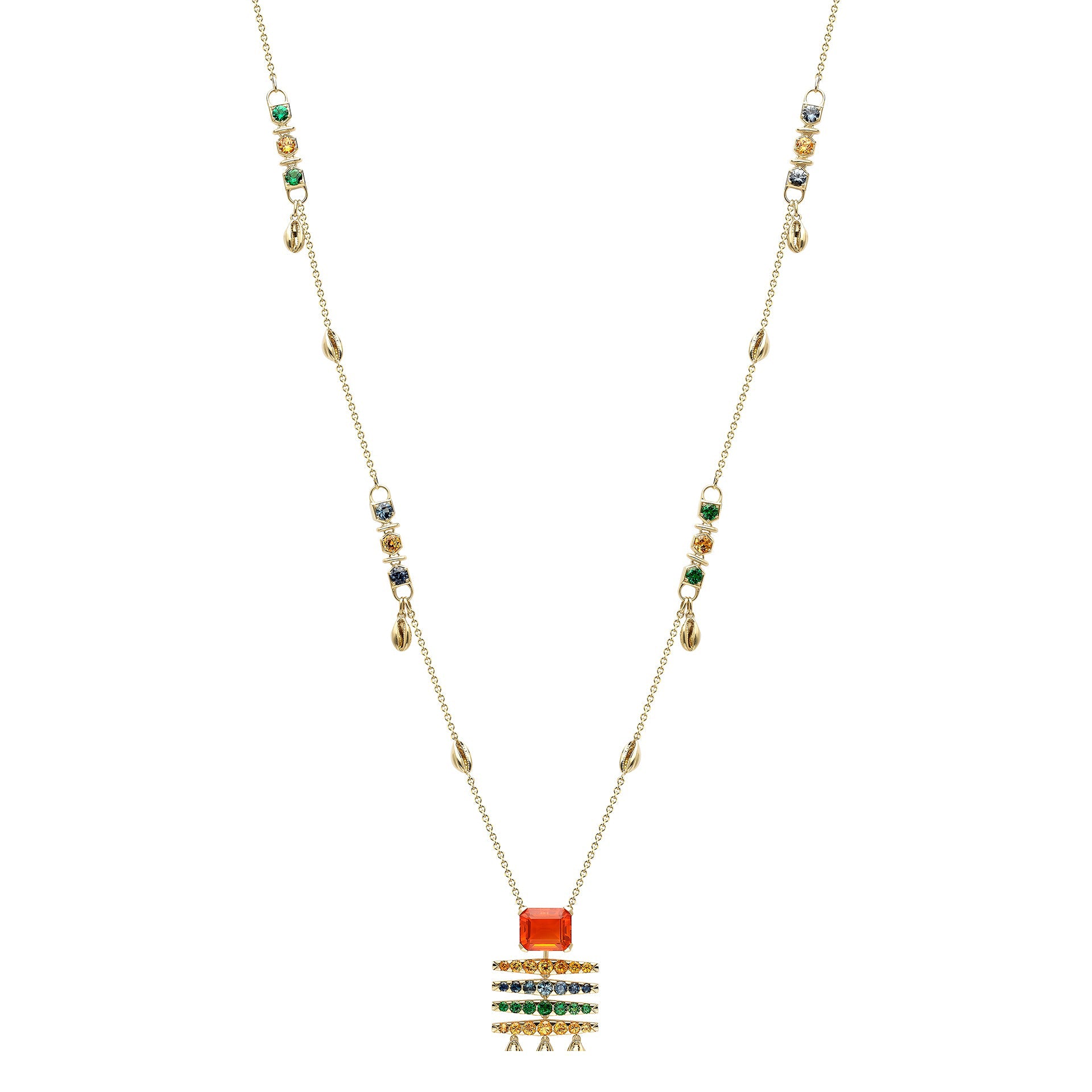 Africa Maasai Mara Long Yellow Gold Necklace