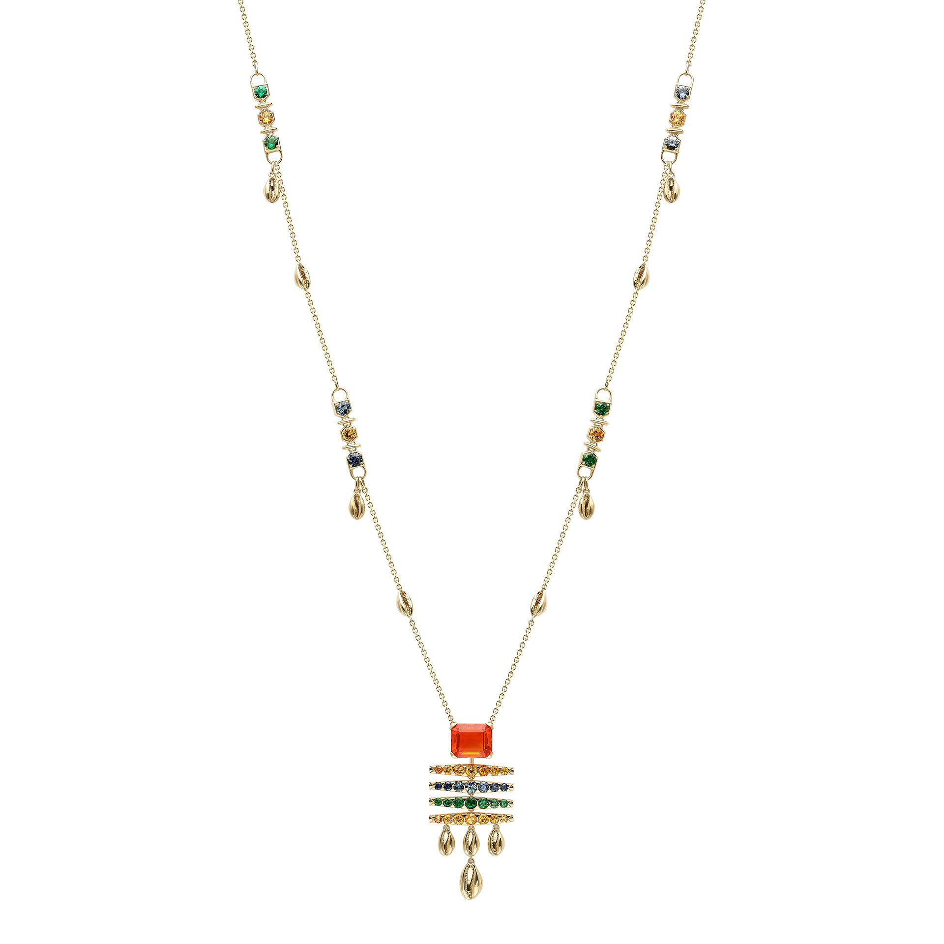 Africa Maasai Mara Long Yellow Gold Necklace