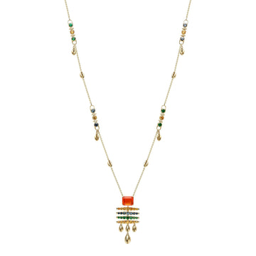 Africa Maasai Mara Long Yellow Gold Necklace
