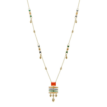 Africa Maasai Mara Long Yellow Gold Necklace