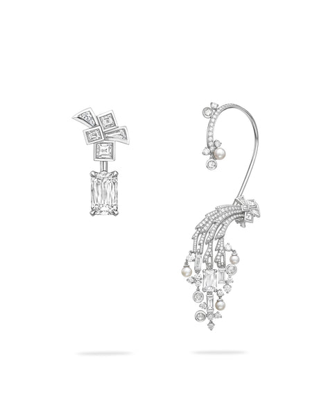Africa Victoria Falls Ashoka White Gold Earrings