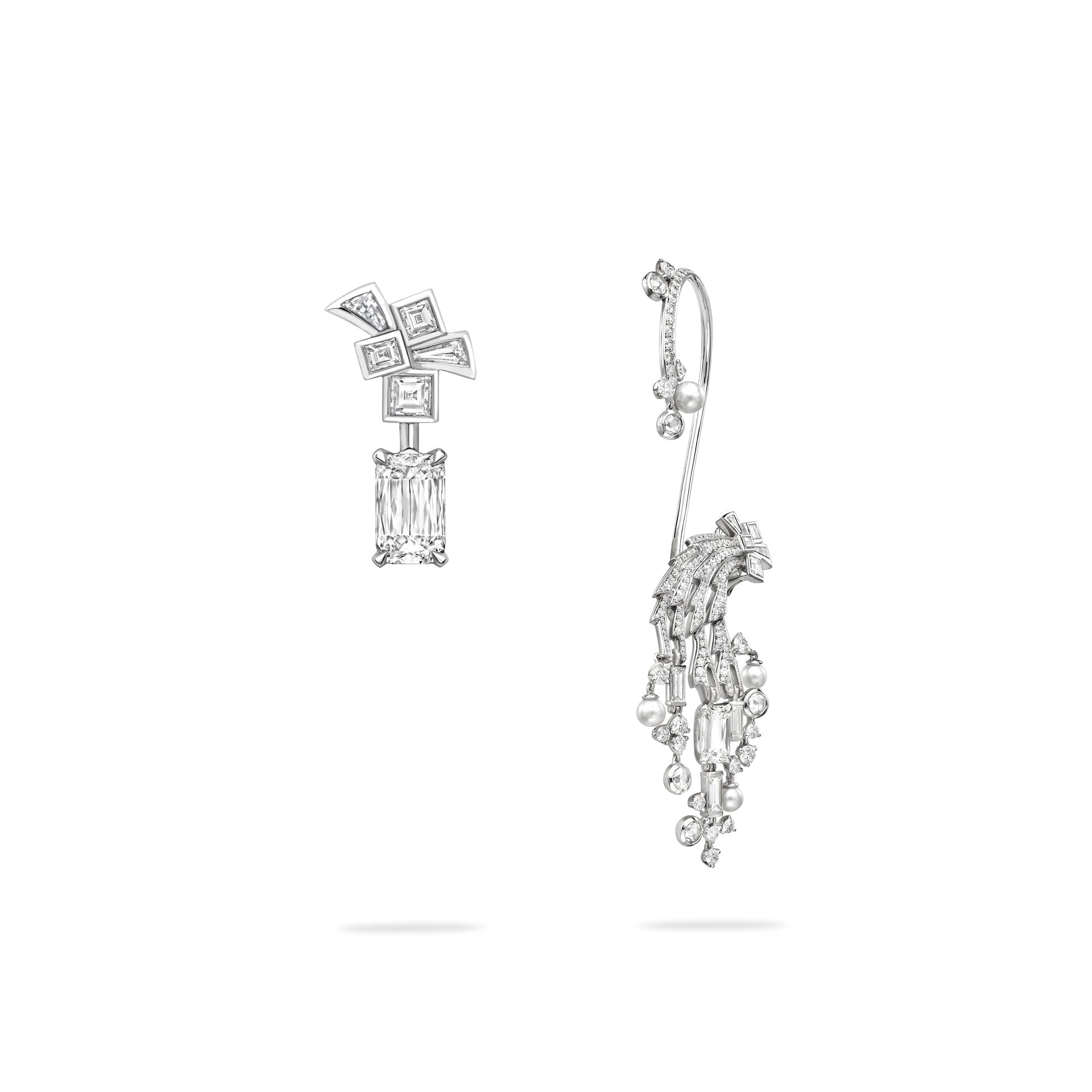 Africa Victoria Falls Ashoka White Gold Earrings