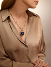 Africa Kilimanjaro Tanzanite Yellow Gold Necklace