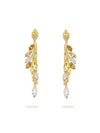 Africa Lion Diamond Yellow Gold Earrings