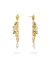 Africa Lion Diamond Yellow Gold Earrings