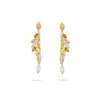Africa Lion Diamond Yellow Gold Earrings