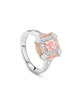 Vintage Cushion Pink Diamond Platinum Ring