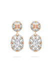 Fifth Avenue Pink and White Diamond Drop Earrings